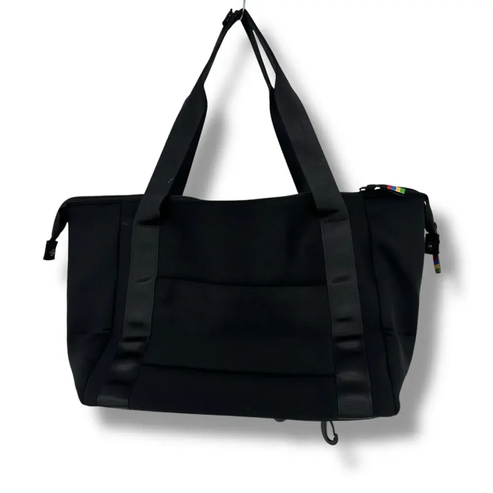 Official eBay Branded Neoprene Type Black Tote Bag Black Logo Striped Strap